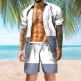 (clearance Sale)MSJUHEG Two Piece Sets Short Sleeve Shirts Mens Shorts