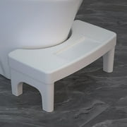 Toilet Poop Stool, 7" Height Squatting Poop Foot Stool, Plastic Portable Bathroom Non-Skid Potty Step Stool, Stable Healthy Toilet Assistance Step Stool