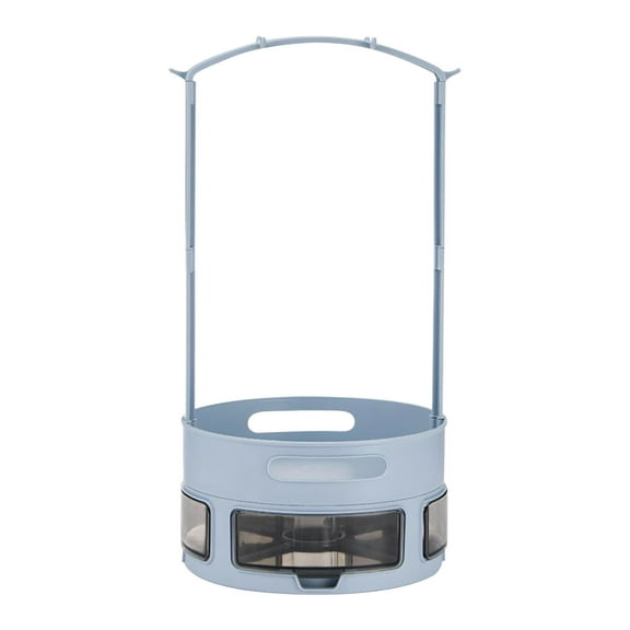 2 Tier Lazy Susan Organizer, 10" Lazy Susan Turntable for Cabinet, Stackable Turntable Organizer Rotating Spice Rack Organization for Kitchen Countertop, Pantry, Bathroom, Blue