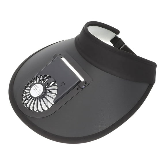 Fan Hat Outdoor Fan, Sun Visors Hat with Fan, 3 Speeds Sun Hat, USB Rechargeable Hat with Fan, Cooling Fan Hats for Women, Large Area Sun Protection for Hot Summer (Black)