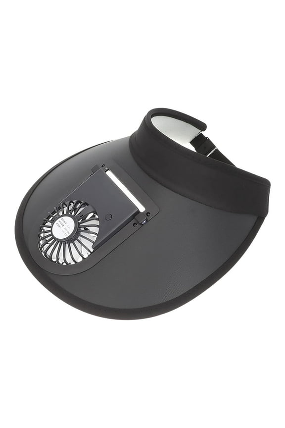 Fan Hat Outdoor Fan, Sun Visors Hat with Fan, 3 Speeds Sun Hat, USB Rechargeable Hat with Fan, Cooling Fan Hats for Women, Large Area Sun Protection for Hot Summer (Black)