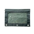 thumbnail image 1 of Pencil Pouch for 3 Ring Binder, Binder Pencil Pouch with Zipper, Clear Window Pencil Case for Binder, Big Capacity 3 Ring Binder Pencil Bag with 3 Reinforced Grommets, Dark Grey, 1 of 5