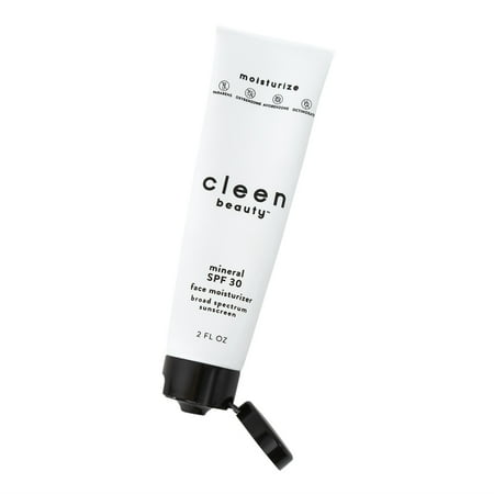 cleen beauty Face Moisturizer with Mineral Broad Spectrum Sunscreen, SPF 30, 2 fl oz