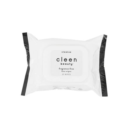 cleen beauty Fragrance-Free Face Wipes 25 Wipes