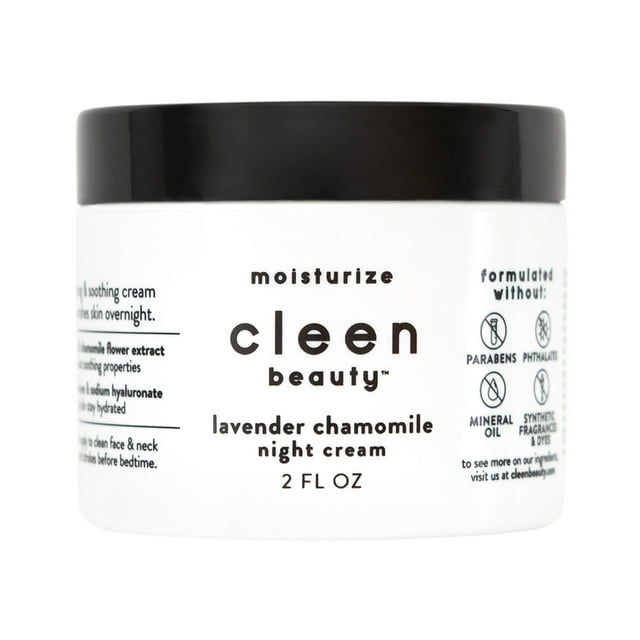 cleen beauty Night Cream with Lavender & Chamomile, 2 fl oz