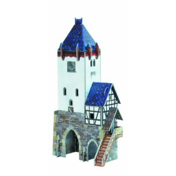 clever paper watchtower with figures