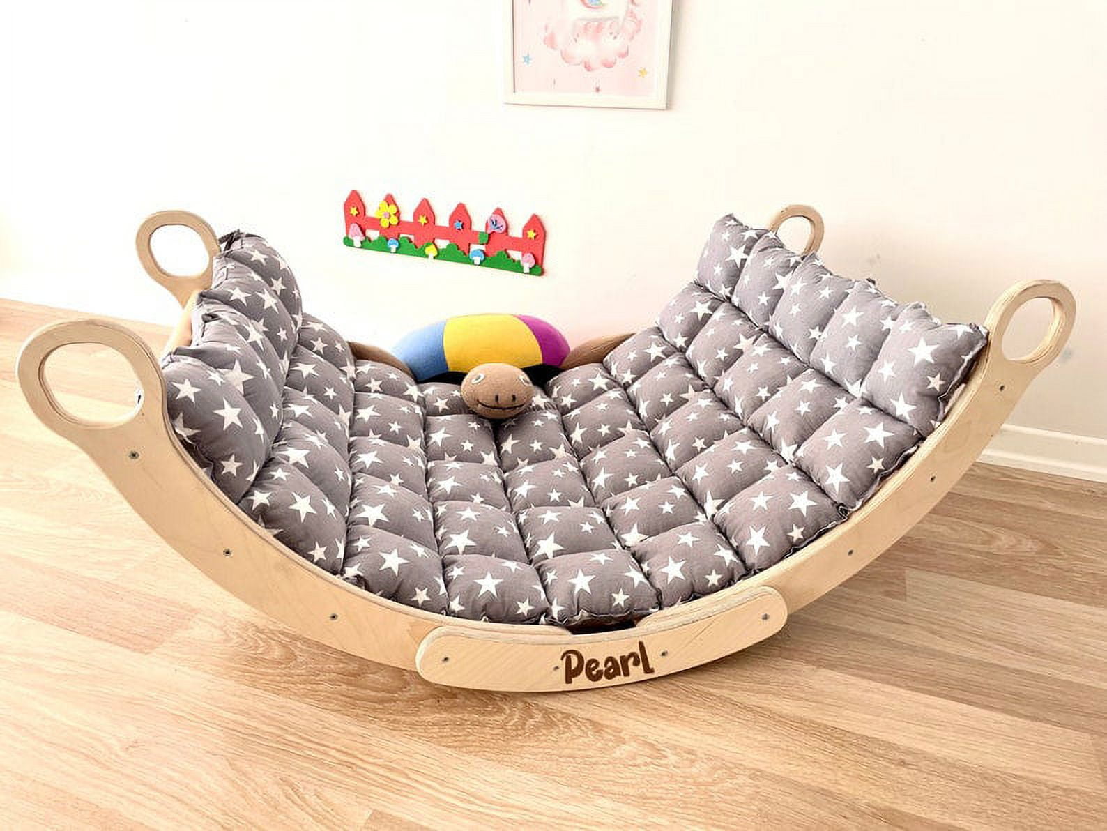 climber rocker cushion climbing arch with pillowmontessori arch