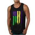 cllios 2024 Mardi Gras Tank Tops for Men Tuesday Carnival Mask Printed
