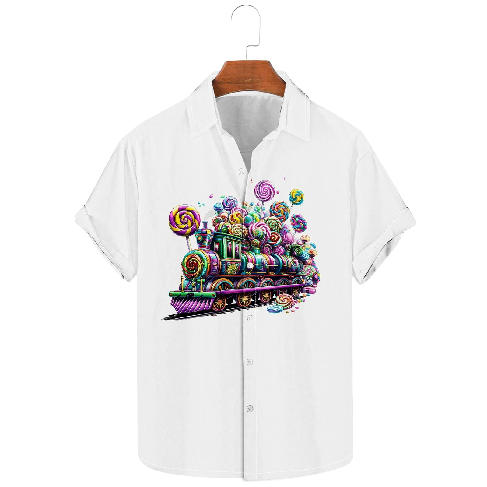 cllios 2025 Mardi Gras Shirts Mens Short Sleeve Button Up Hawaiian