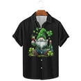 cllios 2025 Mens Saint Pattys Day Shirts Short Sleeve Hawaiian Tshirts