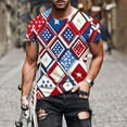 thumbnail image 1 of cllios 4th of July Mens Big and Tall Shirts Crewneck Muscle Tshirts Patriotic Red White and Blue Graphic Tee Independence Day Short Sleeve Workout Shirts, 1 of 5