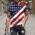 thumbnail image 1 of cllios 4th of July T Shirts for Men Red White and Blue Graphic Tees Lightweight Short Sleeve Workout Tshirts Independence Day Patriotic American Flag Shirts, 1 of 5