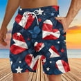 thumbnail image 1 of cllios 4th of July Mens Swim Trunks 9" Quick Dry American Flag Swim Shorts Bathing Suit Swimsuit Summer Beach Shorts with Drawstring and Pockets, 1 of 4