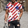 thumbnail image 1 of cllios 4th of July Shirts Men Patriotic Red White and Blue Graphic Tees Big and Tall Slim-fit Crewneck Top Fitness Gym Short Sleeve T Shirt, 1 of 5