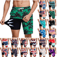 thumbnail image 1 of DIOAZUD 9 Inch Swim Trunks Men Quick Dry Beach Shorts with Liner Lightweight Hawaiian Bathing Suits Summer Vacation Swimwear with Pockets, 1 of 9