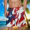 thumbnail image 1 of cllios American Flag Mens Swim Trunks 4th of July Board Shorts Quick Dry Swimming Shorts with Pockets Elastic Waist Drawstring Beach Shorts, 1 of 5
