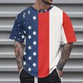 thumbnail image 1 of cllios Big and Tall Shirts for Men 4th of July American Flag Graphci Tees Loose Fit Short Sleeve T Shirts Casual Round Neck Tshirts Independence Day Mens T-Shirts, 1 of 5