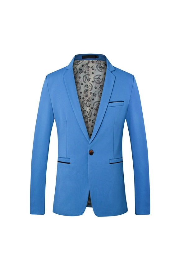 Blazer for Men Big and Tall Casual Suit Jacket Regular Fit Lapel Business Daily Lightweight Sport Coats One Button Formal Dress Blazers