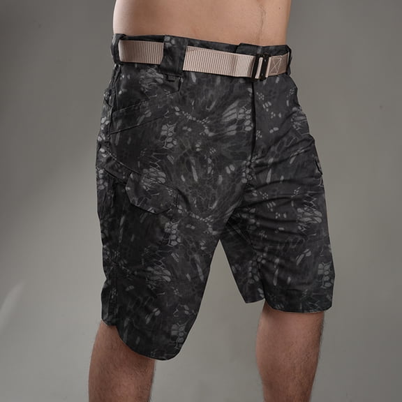 cllios Camo Cargo Shorts for Men Relaxed Fit Multi Pockets Shorts Outdoor Military Shorts Comfortable Workwear Camo Cargo Shorts