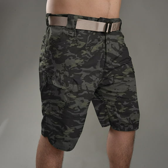 cllios Camo Cargo Shorts for Men Relaxed Fit Multi Pockets Shorts Outdoor Military Shorts Comfortable Workwear Camo Cargo Shorts