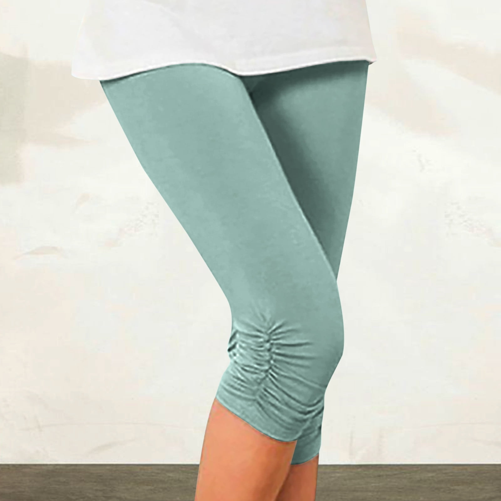 cllios Capris for Women High Waisted Stretchy Skimmer Pants Tummy