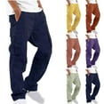 thumbnail image 1 of cllios Cargo Pants for Men Casual Outdoor Resistant Quick Dry Fishing Hiking Pants Classic Loose Fit Work Wear Mens Camo Cargo Working Pants Multi Pockets, 1 of 9