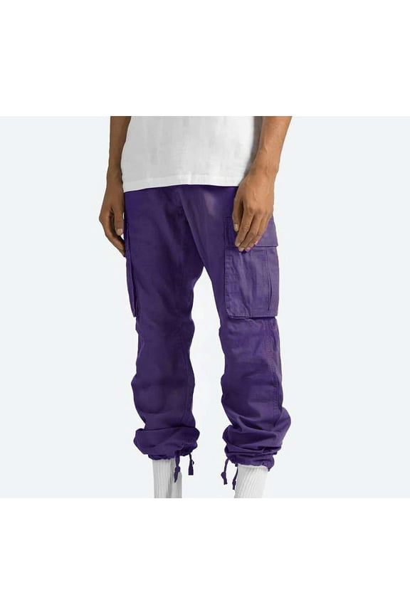 Cargo Pants for Men 2024 Outdoor Straight Leg Fitness Trousers Multi Pockets Hiking Pants Lightweight Athletic Jogger Sweatpants