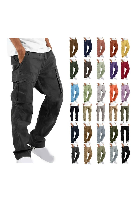 Cargo Pants for Men Big and Tall Athletic Pants Outdoor Military Trousers Fitness Workout Cargo Pants Multi Pockets