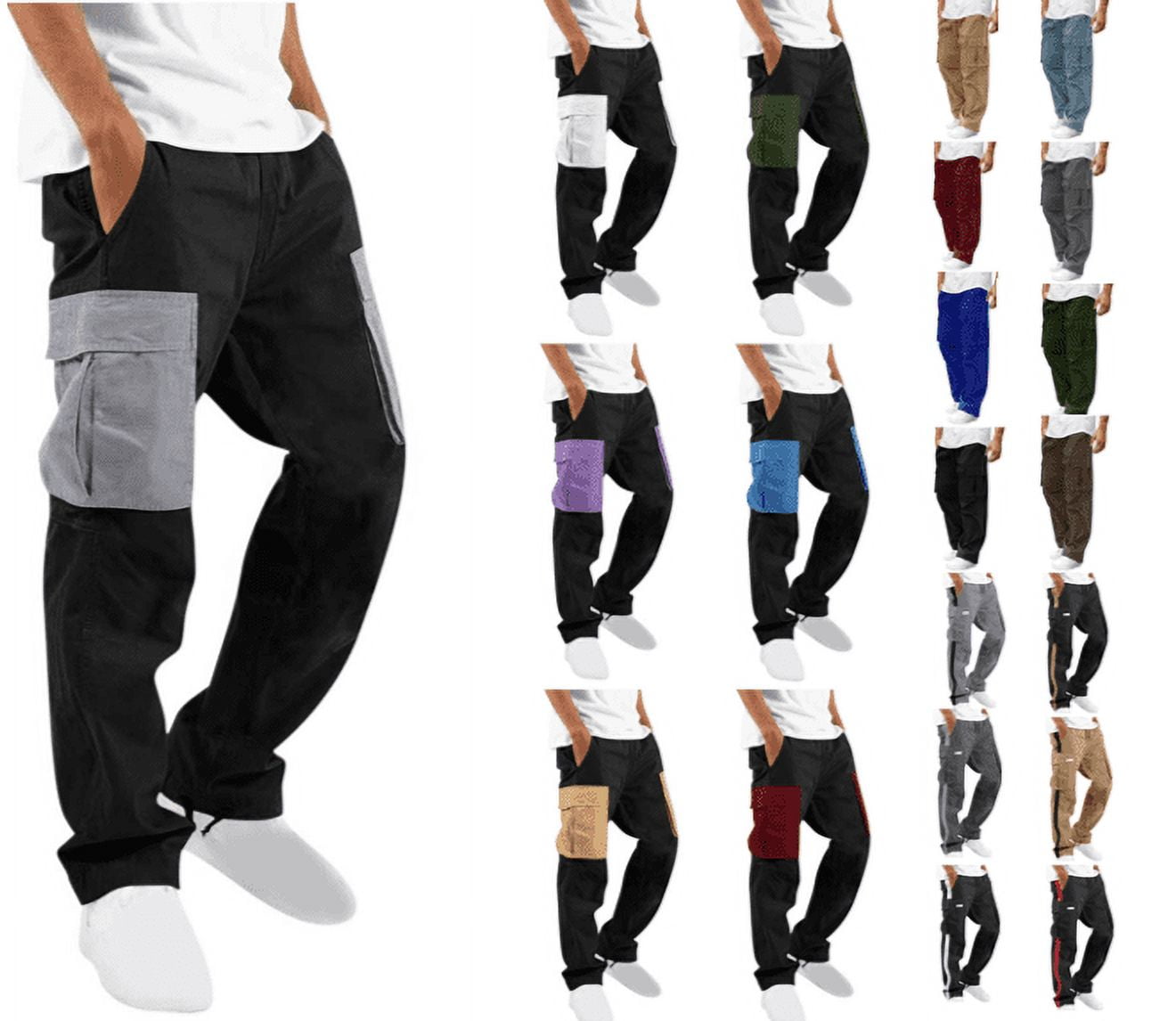 cllios Cargo Pants for Men Big and Tall Athletic Pants Outdoor Military ...