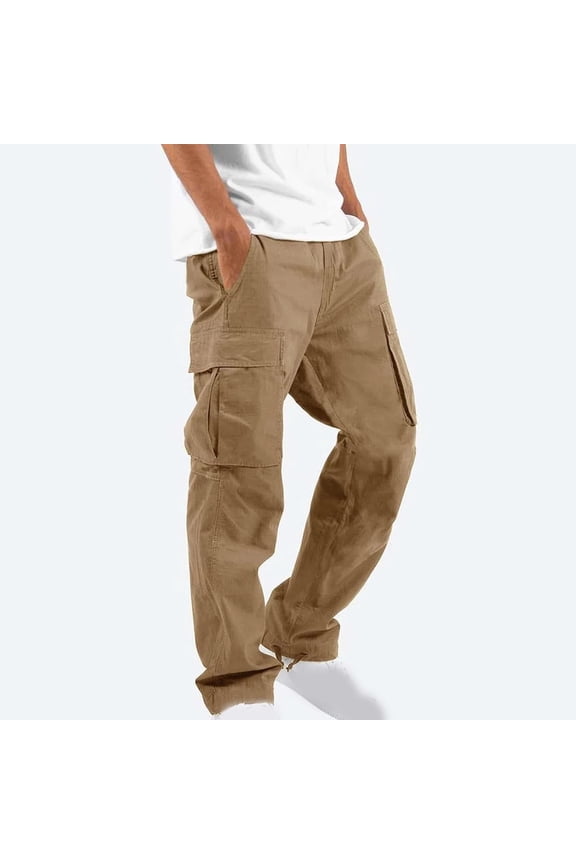 Cargo Pants for Men Relaxed Work Pants Outdoor Military Trousers Running Straight Leg Cargo Pants Multi Pockets