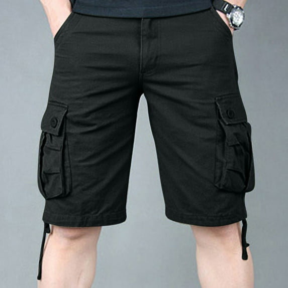 cllios Cargo Shorts for Men Big and Tall Multi Pockets Outdoor Lightweight Hiking Work Shorts Summer Cotton Twill Cargo Shorts with Zipper Button Military Work Shorts