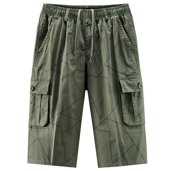 cllios Cargo Shorts for Men Big and Tall Outdoor Hiking Casual Shorts Fitness Utility Cargo Shorts with Multi Pockets Cargo Shorts for Men Under $10 Army Green,XL
