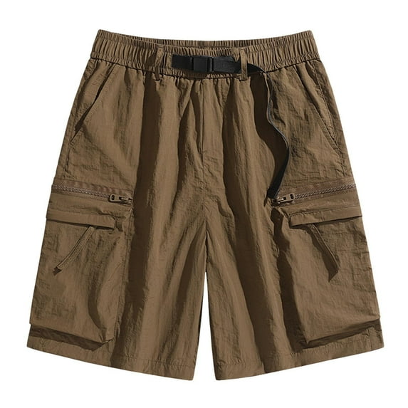 cllios Cargo Shorts for Men Big and Tall Summer Quick Dry Athletic Shorts Lightweight Utility Cargo Shorts with Multi Pockets Fathers Day Gift Ideas Coffee,XXXXL