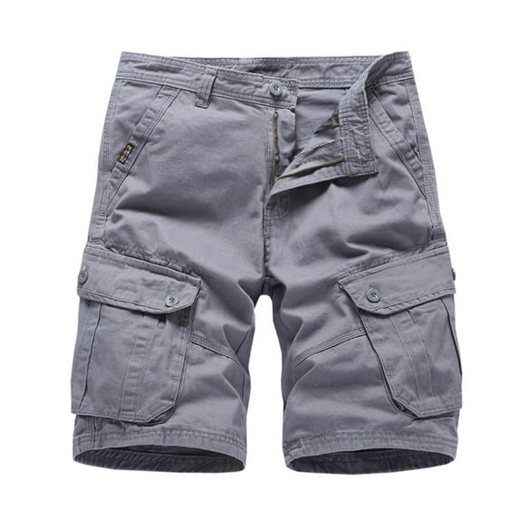 cllios Cargo Shorts for Boys Multi Pockets Hiking Shorts Mens Regular Fit Zipper Button Work Short Pants Loose Casual Summer Fishing Traveling Shorts