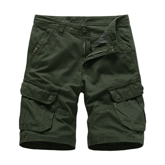 cllios Cargo Shorts for Boys Multi Pockets Hiking Shorts Mens Regular Fit Zipper Button Work Short Pants Loose Casual Summer Fishing Traveling Shorts