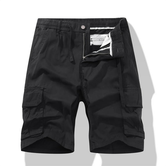 cllios Cargo Shorts for Men Big and Tall with Multi Pockets Outdoor Tactical Work Shorts Running Athletic Shorts Fathers Day Gifts Black,XXXL