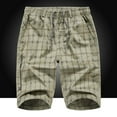 thumbnail image 1 of cllios Cargo Shorts for Men Casual Work Shorts Fitness Athletic Shorts with Multi Zipper Pockets Fathers Day Gifts Khaki,XXL, 1 of 3