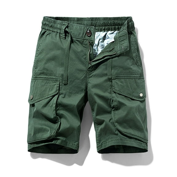 cllios Cargo Shorts for Men Outdoor Hiking Work Shorts Comfortable Utility Cargo Shorts with Multi Pockets Cargo Shorts for Men Under $5 Army Green,M
