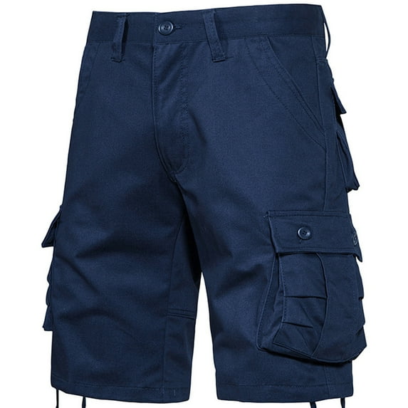 cllios Cargo Shorts for Men Summer Casual Work Shorts Lightweight Workwear Cargo Shorts with Multi Pockets Fathers Day Gifts Navy,M