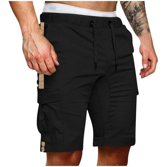 cllios Cargo Shorts for Men Summer Tactical Work Shorts Comfortable Athletic Shorts with Multi Pockets Mens Cargo Shorts Clearance Black,XL