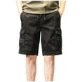 thumbnail image 1 of cllios Cargo Shorts for Men with Multi Pockets Casual Work Shorts Utility Athletic Shorts Fathers Day Gifts Black,L, 1 of 2