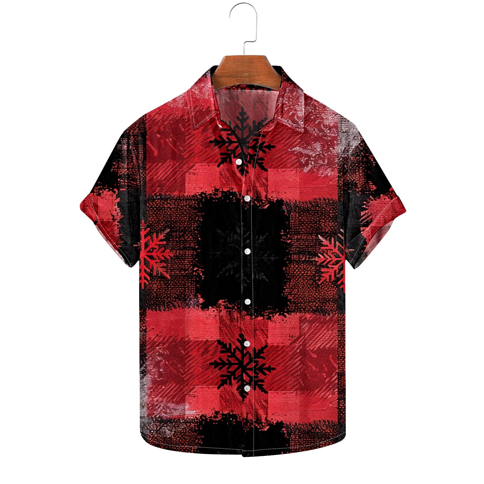cllios Christmas Button Up Shirts for Men,Mens Casual Button Down Short