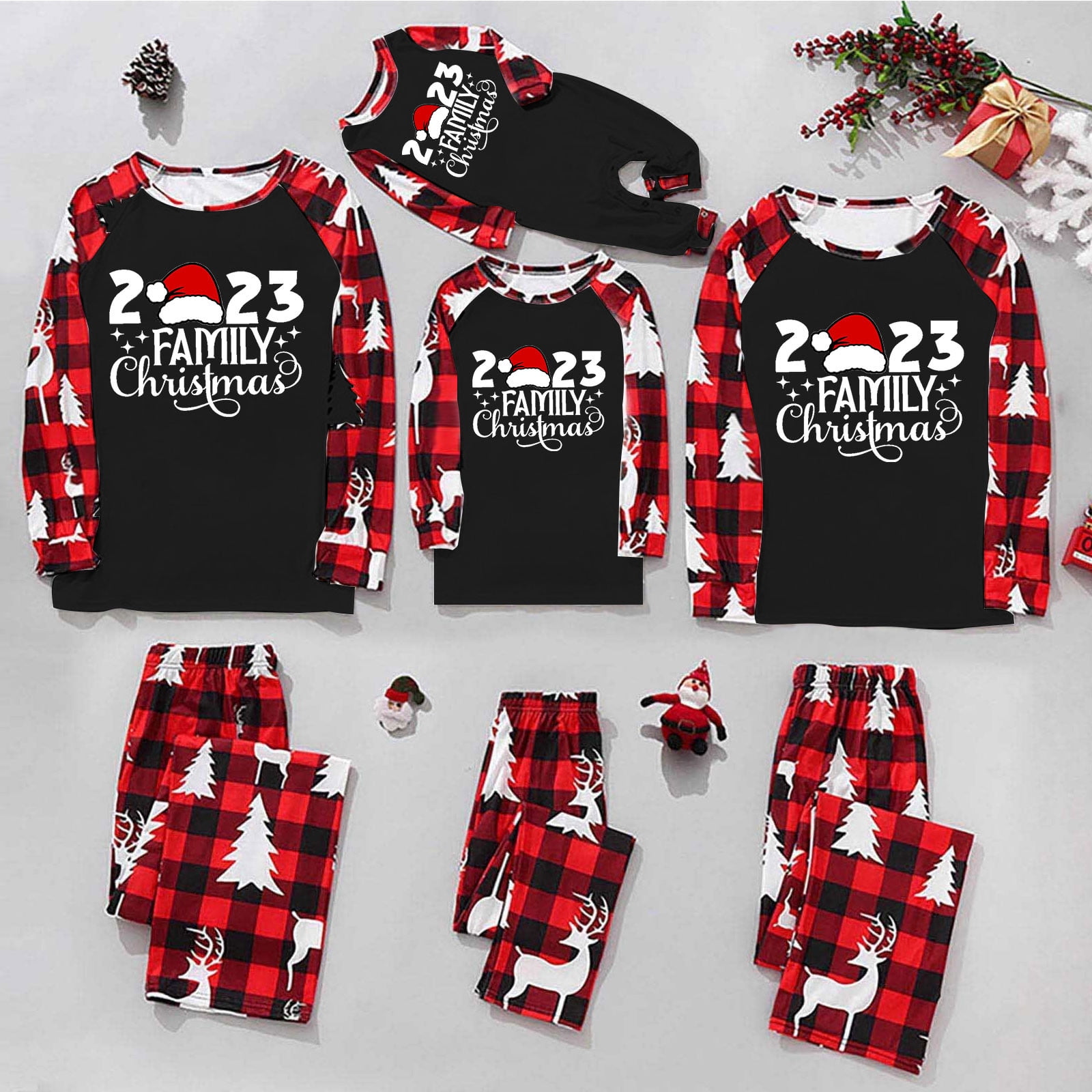 cllios Christmas Pajamas for Family Matching Christmas Family Pajamas