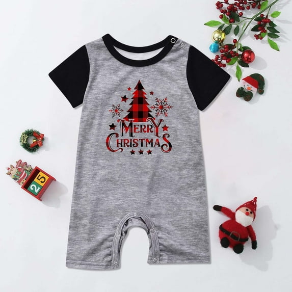 cllios Christmas Pjs for Family,Family Christmas Pjs Matching Sets Baby Christmas Matching Jammies for Adults and Kids Holiday Xmas Sleepwear Set