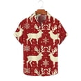 thumbnail image 1 of cllios Christmas Vacation Hawaiian Shirts for Men,Mens Casual Button Down Short Sleeve Hawaiian Shirt Christmas Snowflakes Printed Holiday Party Aloha Shirts, 1 of 5
