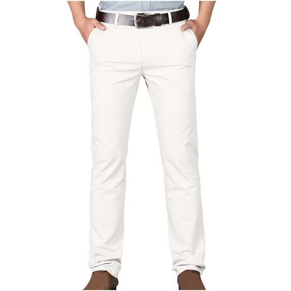 cllios Under $5 Mens Dress Pants Big and Tall Men's Classic-Fit Wrinkle-Resistant Flat-Front Chino Pant Casual Business Skinny Stretch Pants Golf Pants
