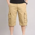 thumbnail image 1 of cllios Cargo Capri Pants for Men Plus Size Multi Pockets Shorts Outdoor Tactical Cropped Pants Lounge Hiking Cargo Pants, 1 of 5