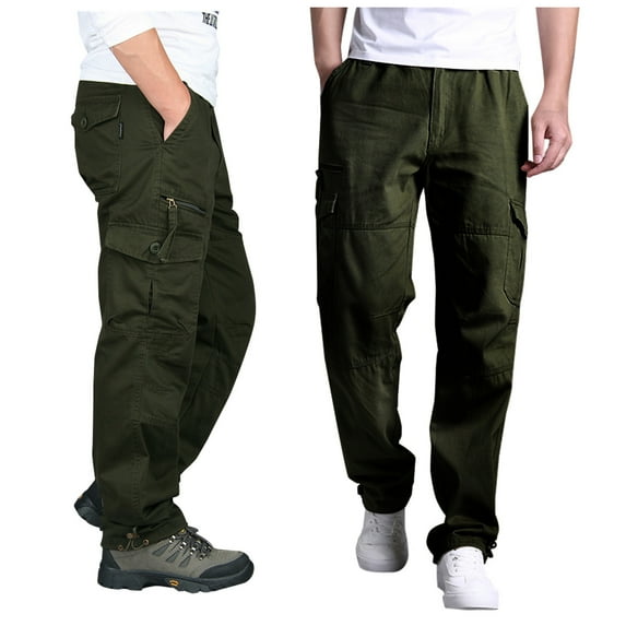 cllios Deals Men's Cargo Pants Big and Tall Multi Pockets Pants Outdoor Military Trousers Running Hiking Cargo Pants