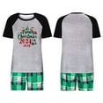 thumbnail image 1 of cllios Family Matching Christmas Pajamas Sets Short Sleeve Classic Print Pajamas Shirts with Comfy Shorts 2 Piece Outfits Christmas Family Pajamas, 1 of 4
