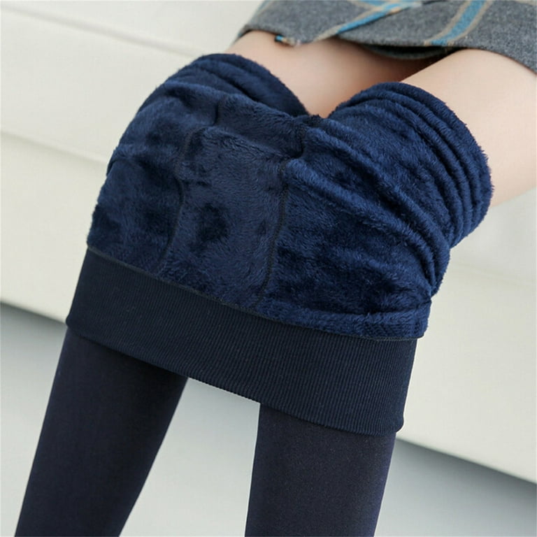 Womens Winter Thermal Leggings Pants Fleece Lined Trousers High Stretchy